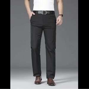 NWOT Men's Black Casual Work Dress Pants Size 34 x 30